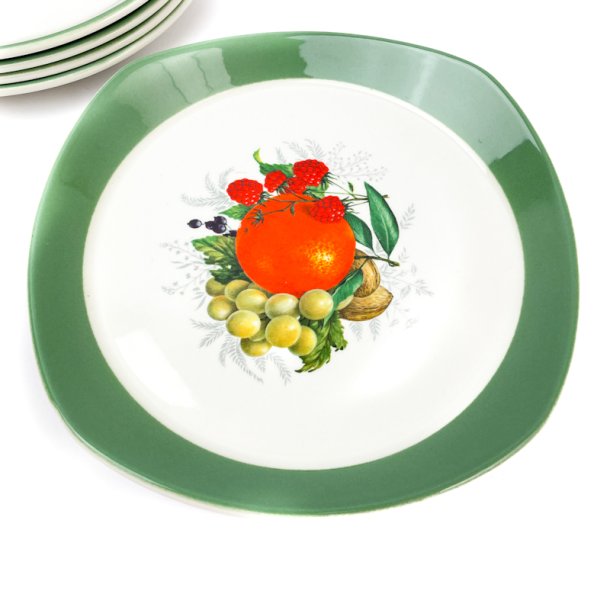 Seks desserttallerkner - Figgjo Flint, Norge