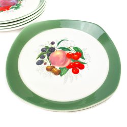 Sechs Dessertteller - Figgjo Flint, Norwegen