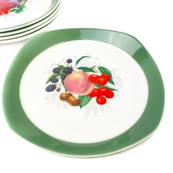 Sechs Dessertteller - Figgjo Flint, Norwegen