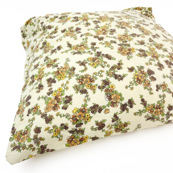 Retro pudebetrk med brune blomster
