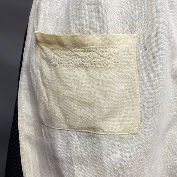 Helles gelbes Vintage-Schrze aus Leinen