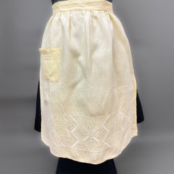 Helles gelbes Vintage-Schrze aus Leinen