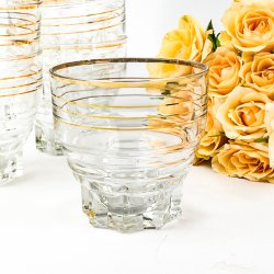 Fransk vintage glas med guld