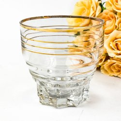 Fransk vintage glas med guld