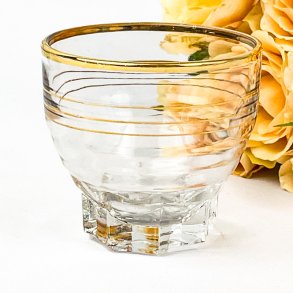 Fransk vintage vandglas med guld