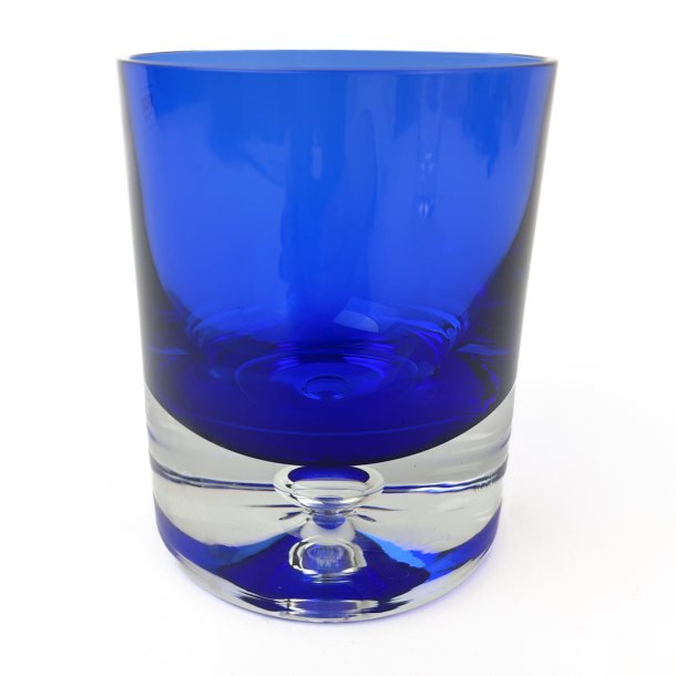 Groes kobaltblaues Rockglas aus Kristall.