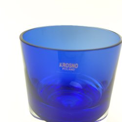 Groes kobaltblaues Rockglas aus Kristall.