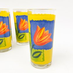 Gelbe retro Trinkglas