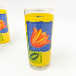 Gelbe retro Trinkglas