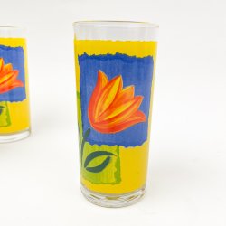 Gelbe retro Trinkglas