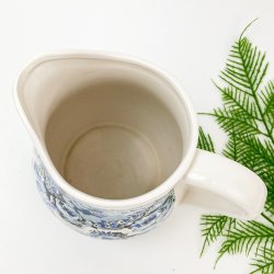 Geblmte Vintage-Kanne in Blautnen