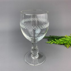 Ballonglas mit Kreuzschliff von Kastrup Glasvrk  