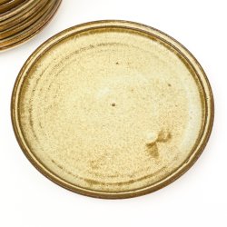 Retro Steingut-Dessertteller