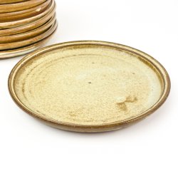 Retro Steingut-Dessertteller