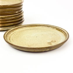 Retro Steingut-Dessertteller