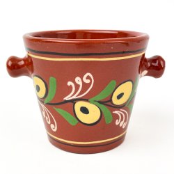 Hbscher Vintage-bertopf mit klassischer Bauernmalerei