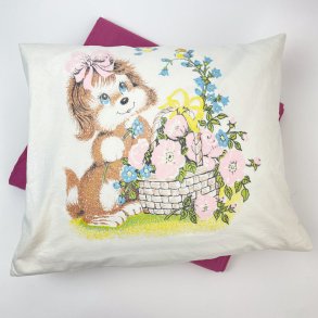 Vintage Babykissenbezug mit sem Motiv