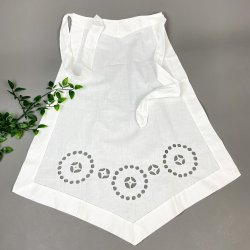 Vintage serveringsforklde med broderi