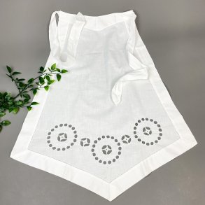 Vintage-Servierschrze mit Stickerei