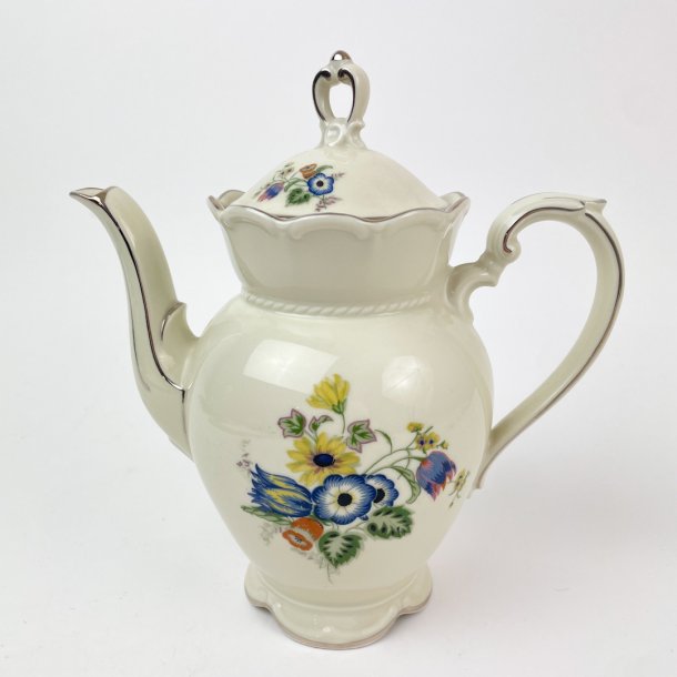 Vintage kaffekande med blomstermotiv  Minerva