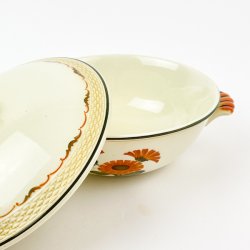 Servierschale mit Deckel  Morgenfrue, Aluminia