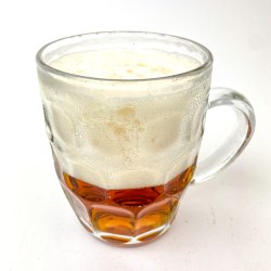 Schner vintage Bierkrug aus klarem Glas