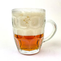 Schner vintage Bierkrug aus klarem Glas