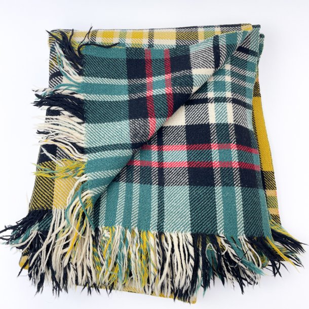 Turkis og gul vintage plaid