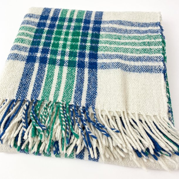 Ternet lys og grn vintage plaid i uld