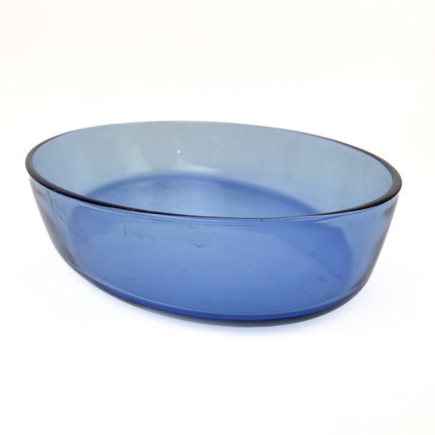 Vintage Pyrex ildfast fad i bl glas