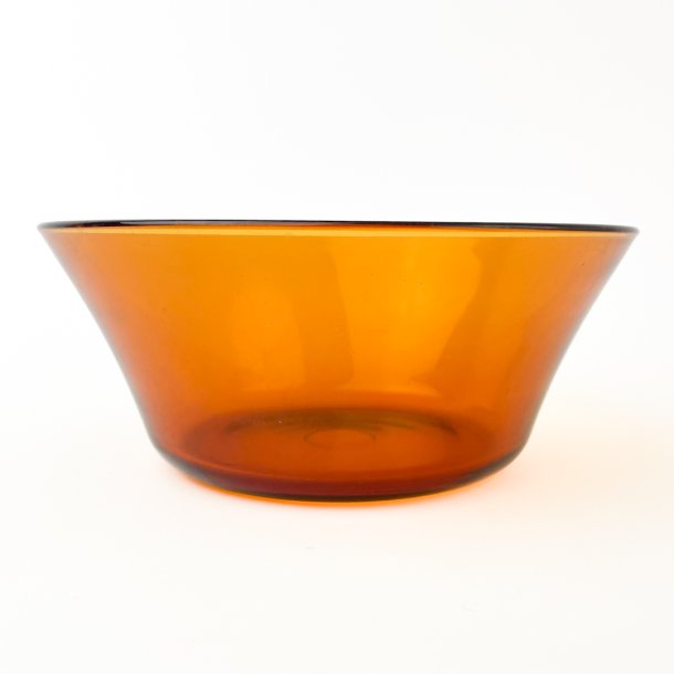Vintage bernsteinfarbene Glasschale