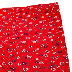 Rotes Retro-Bandana mit Blumenmuster