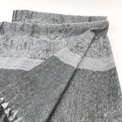Dunkelgraues Vintage-Pashmina-Tuch.