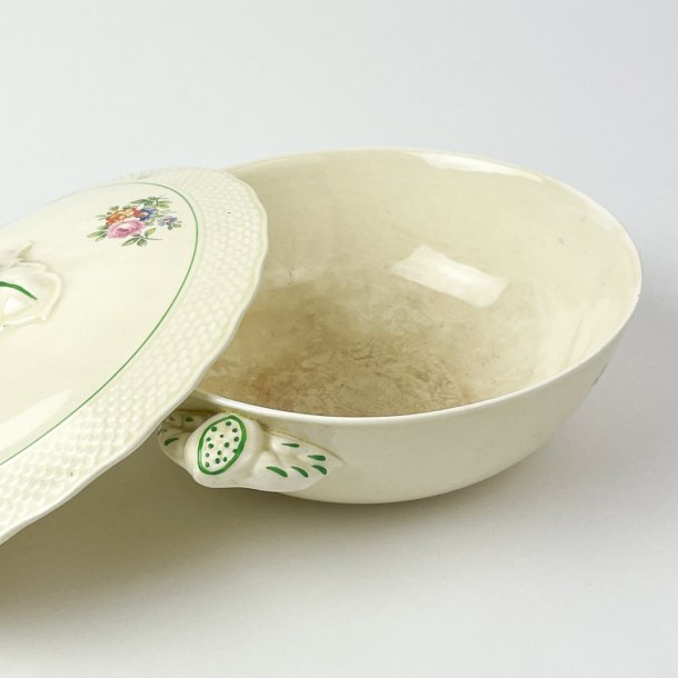 Deckelschale mit Blumen - Furnivals