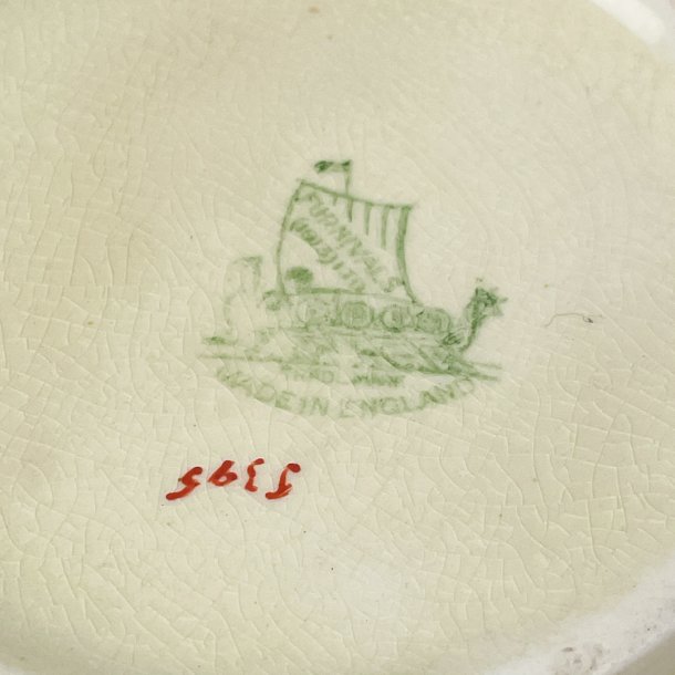 Deckelschale mit Blumen - Furnivals