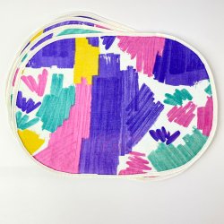 Fire fede 80'er dkkeservietter 