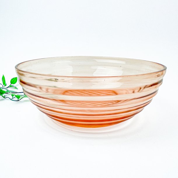 Vintage glasskl i rosa glas
