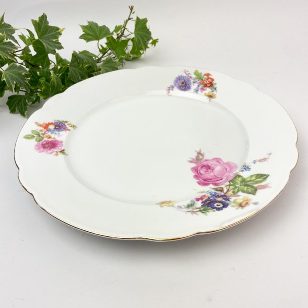 Smuk blomstret vintage fad - KPM
