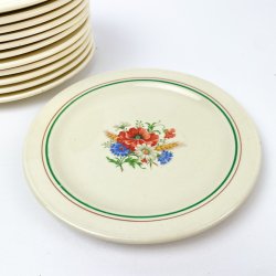 Dessertteller mit Wildblumenmotiv