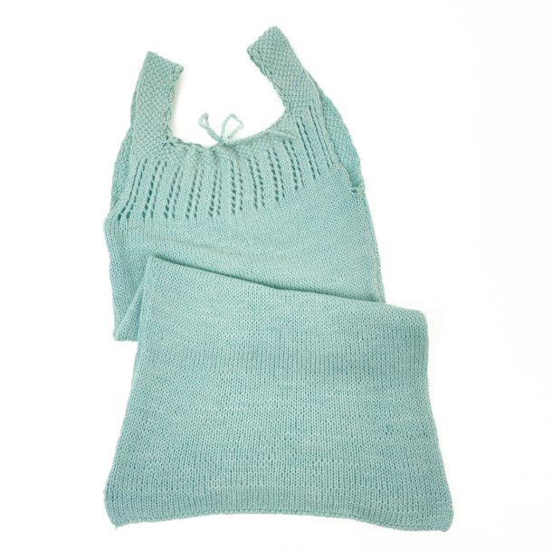 Handgestricktes Unterhemd fr Mdchen  Gr. 68 Jahre