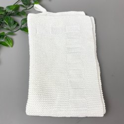Gestricktes weies Kchenhandtuch  