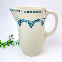 Antikes Waschschssel-Set aus Fayence