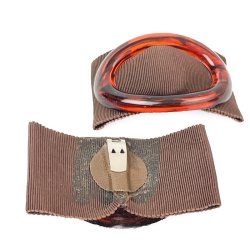 Vintage skoklips med ravfarvet spnde