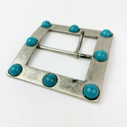 Groer Handgefertigter Grtelschnalle mit Trkisen