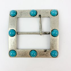 Groer Handgefertigter Grtelschnalle mit Trkisen