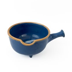 Blaue Retro-Keramikkasserolle  