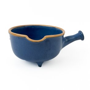 Blaue Retro-Keramikkasserolle  