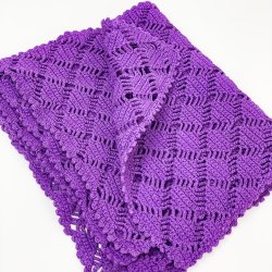 3 lila Retro-Platzsets