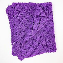 3 lila Retro-Platzsets