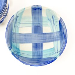 Mslischale mit blauen Karos  